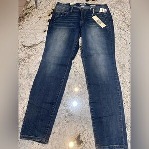 Vintage America Blue Boho Skinny Jeans 14/32 Regular